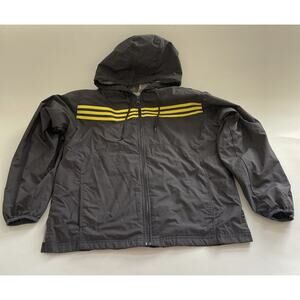 Vintage‎ Adidas Mens M Jacket 90s Packable Hood Zip Nylon Retro Windbreaker Y2K